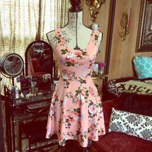 Vintage Print Floral Dress